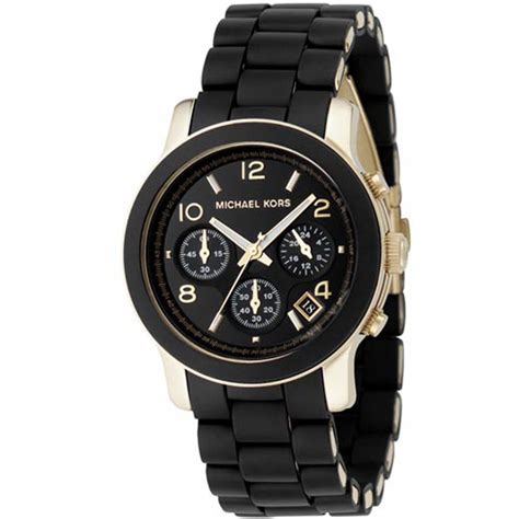 michael kors runway chronograph watch black|michael kors runway chronograph watch.